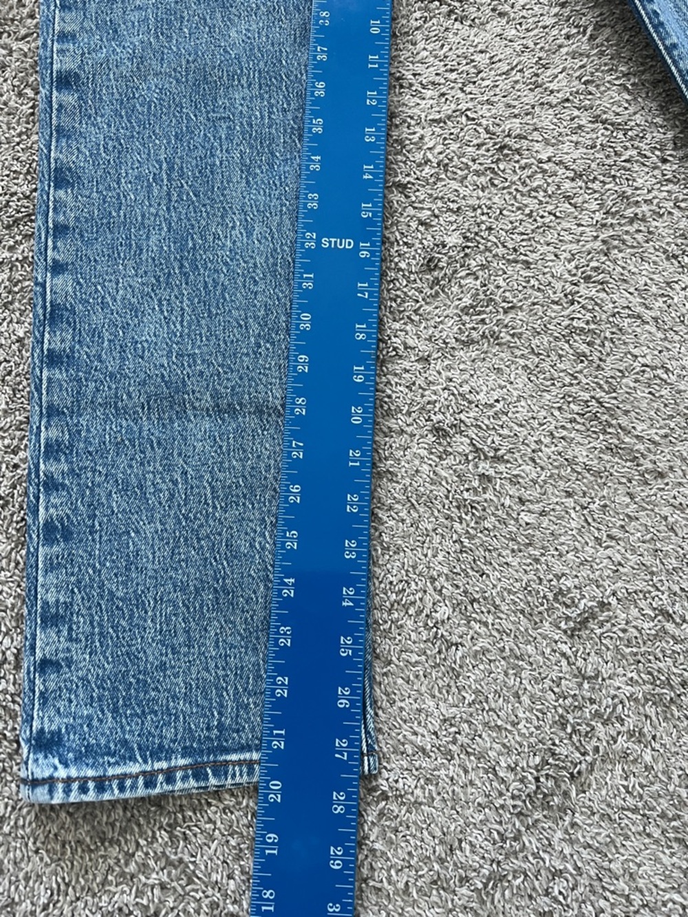 NWT Levi’s Wedgie Straight-Leg Big E Blue Denim Jeans Button Fly - Sz 28x28 - Picture 13 of 13